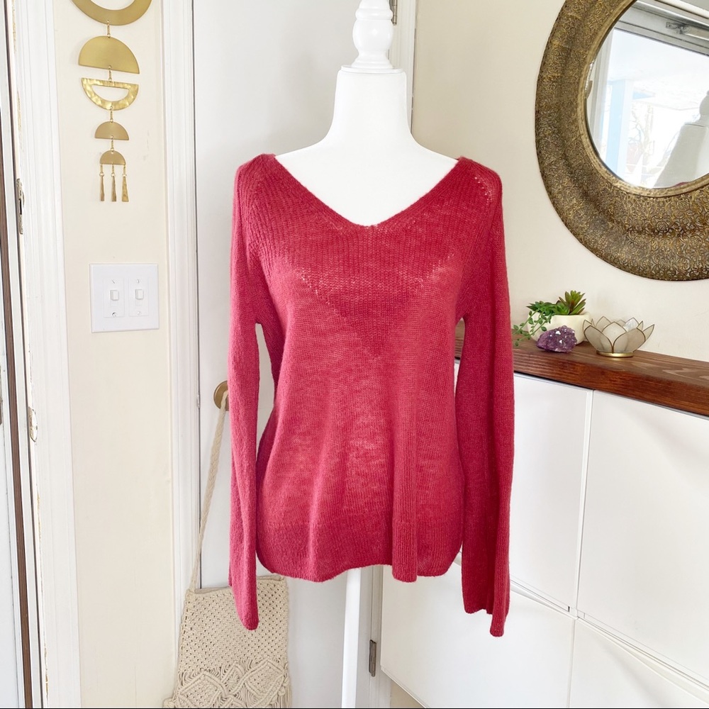 Lucky Brand M Wool blend V Neck Sweater